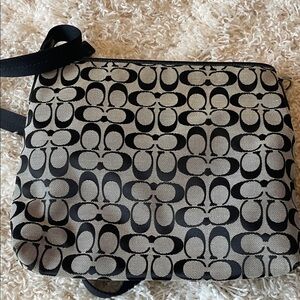 Coach Black and Gray Signature purse handbag
